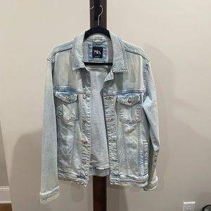 Denim button-up jacket